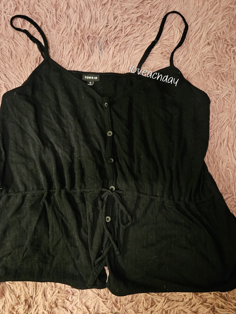 Torrid✨️Black Button-Front Tank